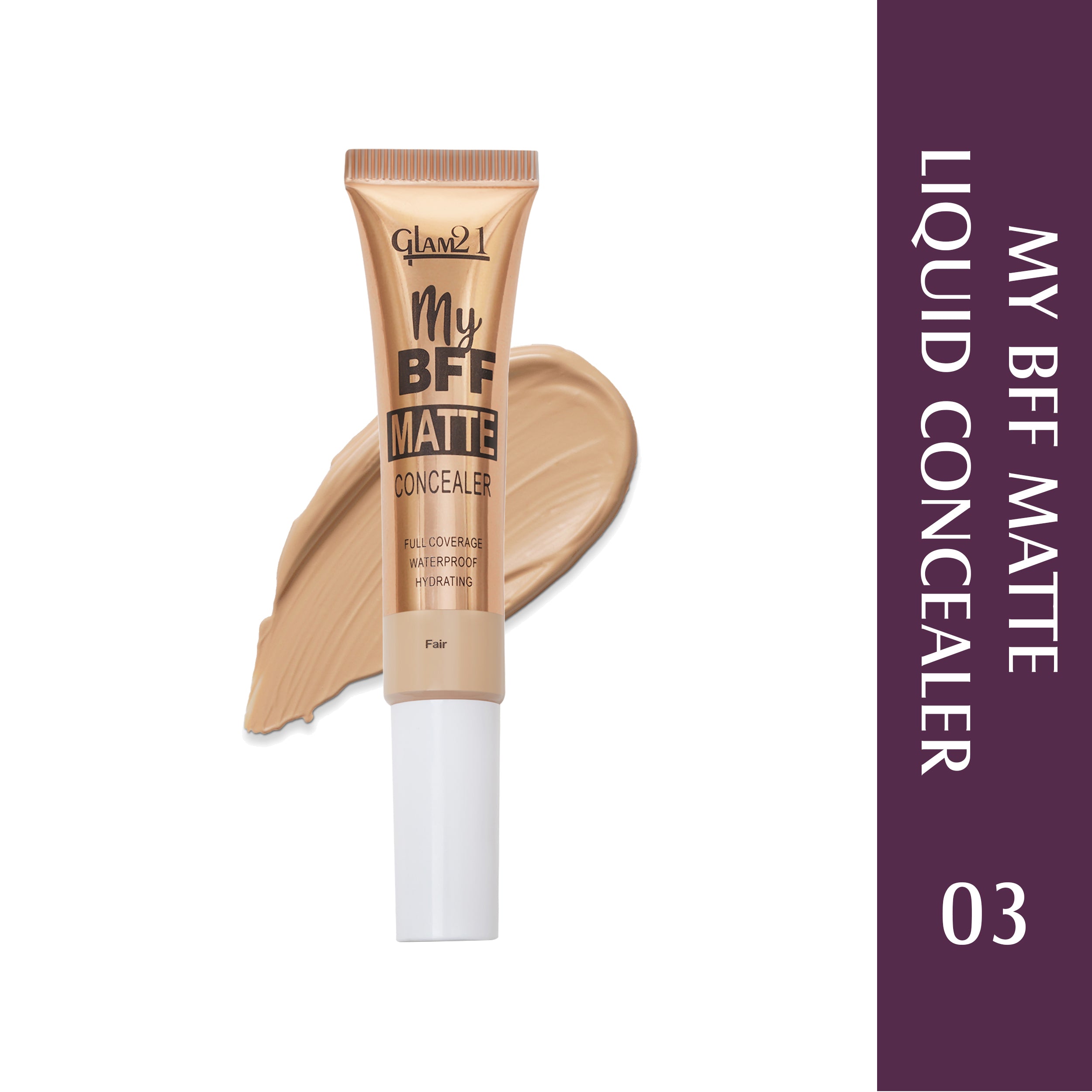 Glam21 My BFF Matte Liquid Concealer-Conceal,Contour,&Highlights Your Face|Matte Finish Concealer (Fair, 8 g)