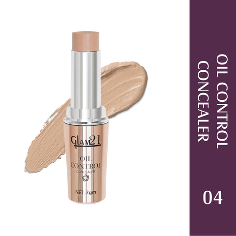 Glam21 Oil Control Concealer-Long Lasting upto 8-12hrs|Non-Sticky Texture,Matte Finish Concealer (Shade -04, 7 g)