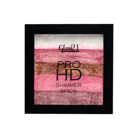 Glam21 Brick Eyeshadow Palette Long-Lasting| Shimmery Finish 5 Highly Pigmented Shades 7.5 g (Shade-02)