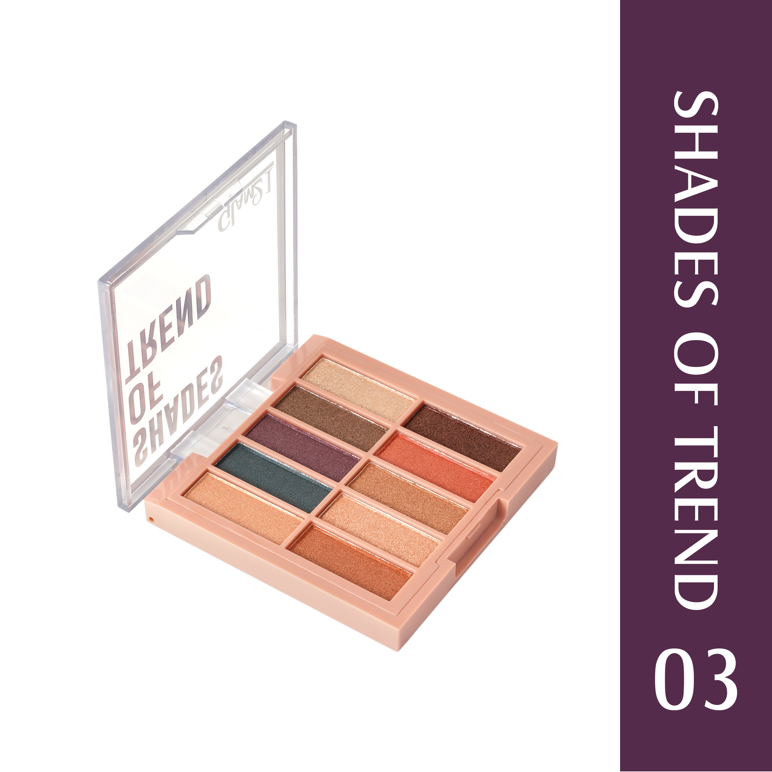 Glam21 Shades of Trend Eyeshadow Palette 10 Highly Pigmented Shades Shimmery Finish, 12gm Shade -03