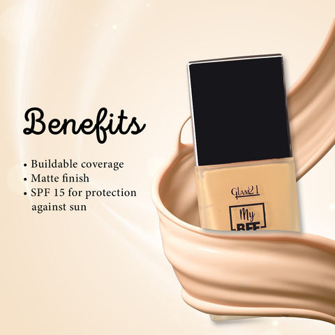 Glam21 My BFF Matte High Definition Foundation Flawless & Full Coverage Finish Matte Foundation (Shade-01, 35 g)