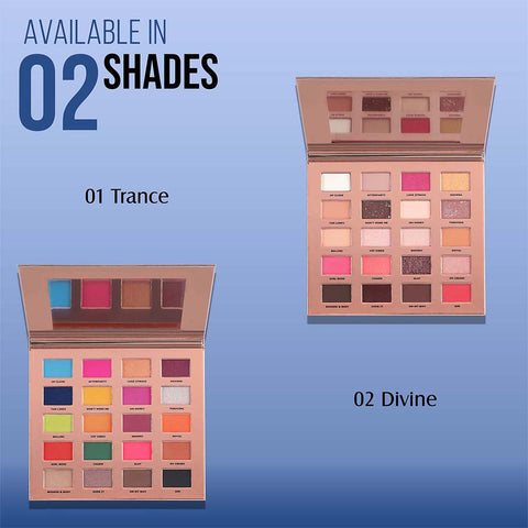 Glam21 Muse Eyeshadow Palette 20 Colour | Ultra-pigmented Formula in Mattes & Shimmers 30 g (Trance-01)