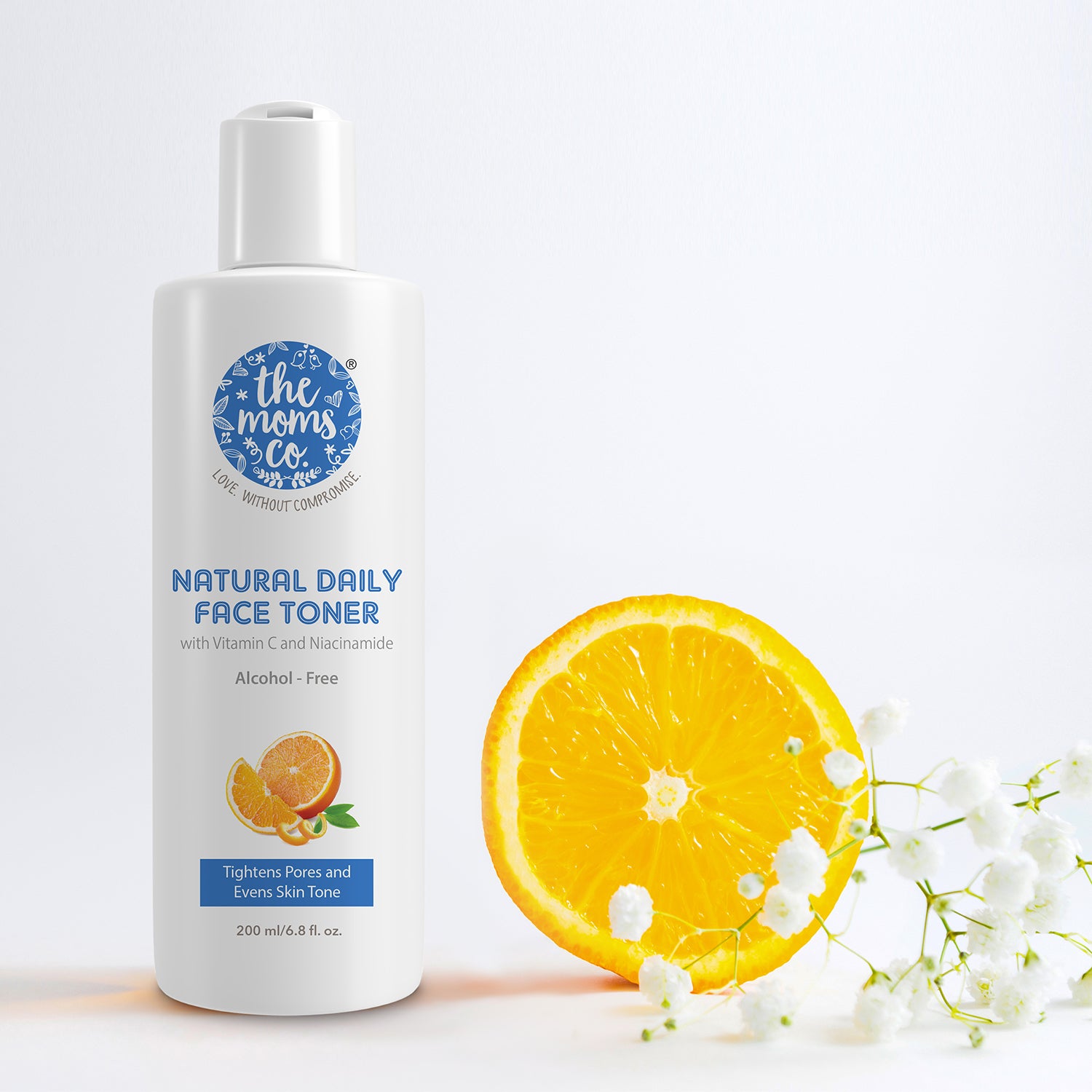 The Moms Co. Natural Daily Vitamin C Face Toner| Alcohol-free l Tighten Pore l Even-Tone-Hydrate Skin (200 ml)