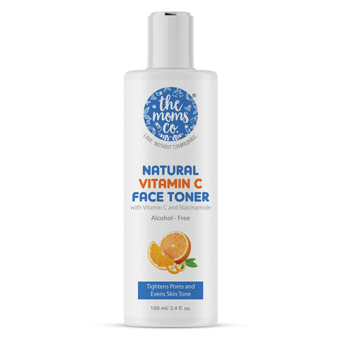 The Moms Co. Natural Daily Vitamin C Face Toner| Alcohol-free l Tighten Pore l Even-Tone-Hydrate Skin (100 ml)