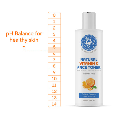 The Moms Co. Natural Daily Vitamin C Face Toner| Alcohol-free l Tighten Pore l Even-Tone-Hydrate Skin (100 ml)