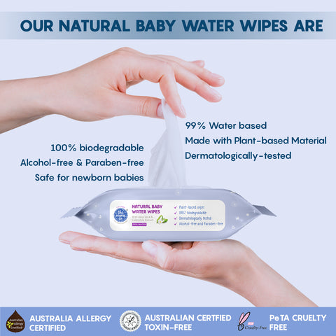 The Moms Co. Natural 99% Water Baby Wipes