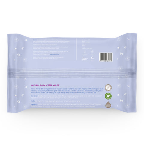 The Moms Co. Natural 99% Water Baby Wipes