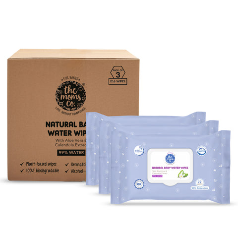 The Moms Co. Natural 99% Water Baby Wipes