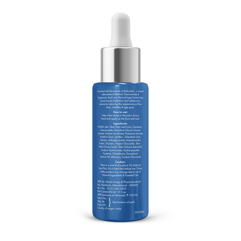 The Moms Co Natural Age Control Face Serum l Overnight Repair & firming l Reduce Fine Lines & Wrinkles l Anti Ageing l Natural Retinol and Niacinamide(30ml)