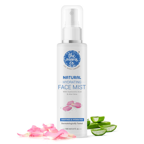 The Moms Co. Natural Hydrating Face Mist| With Hyaluronic acid for Instant Hydration & Moisturization| Face Mist Spray 100 ml