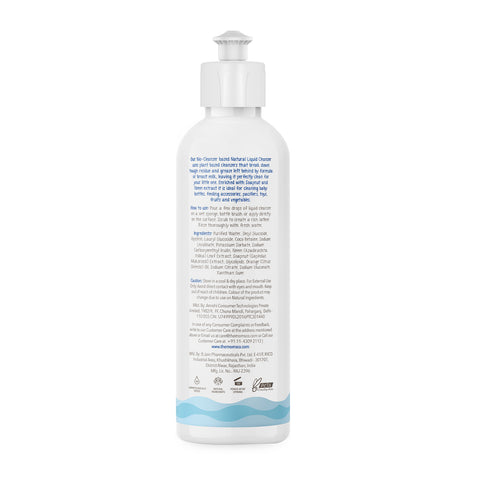 The Moms Co. Natural Liquid Cleanser| With Plant-based Cleansers | Antibacterial Baby Liquid Cleanser for Baby Bottles, Toys, Accessories, Fruits & Vegetables 300 ml