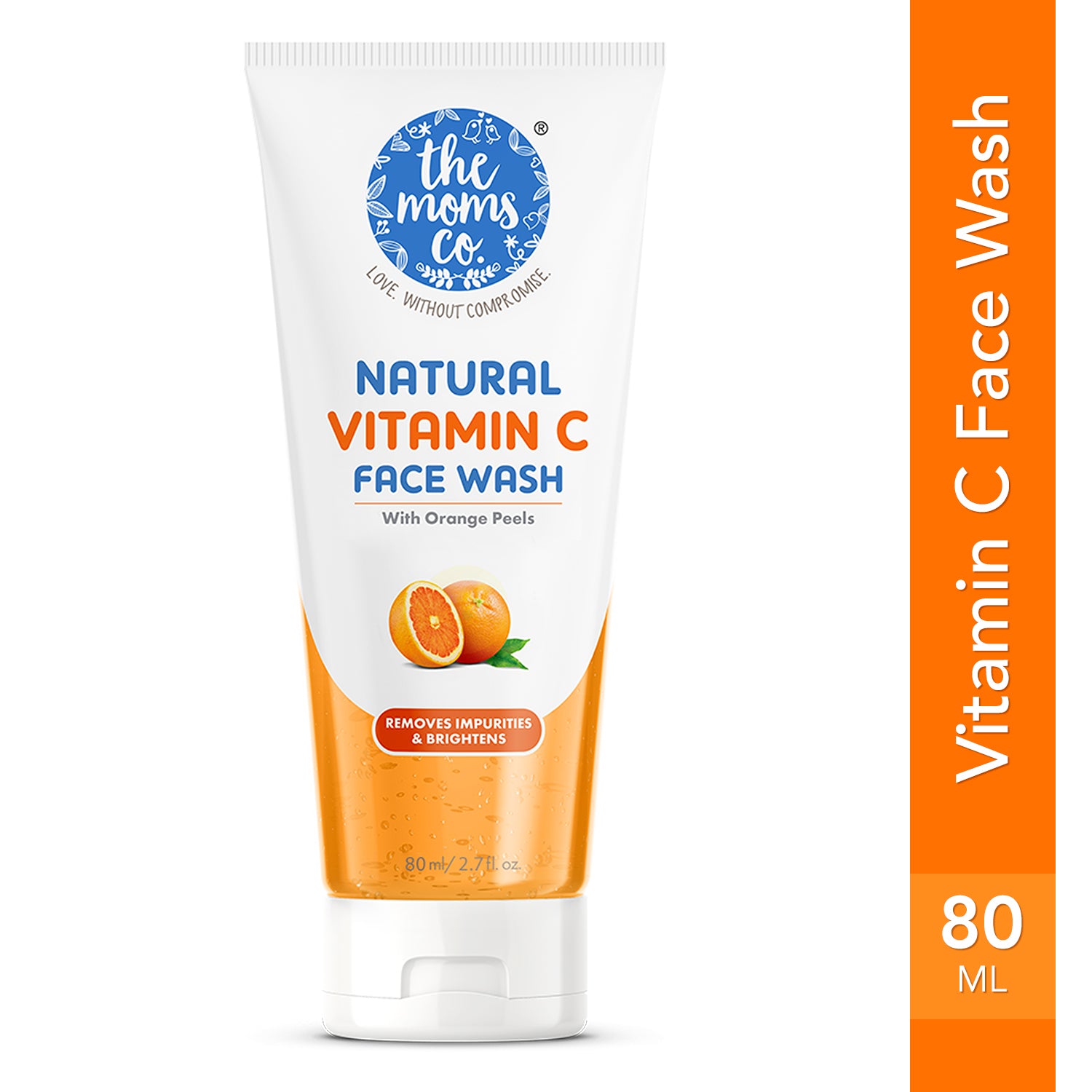 The Moms Co. Vitamin C Face Wash | For Women & Men |Natural | Orange Beads I 80ml