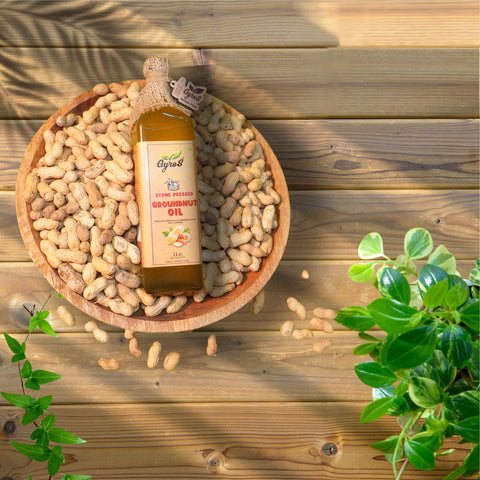 Gyros farm | Stone Cold Wood Pressed | Groundnut Oil | Chekku/Virgin