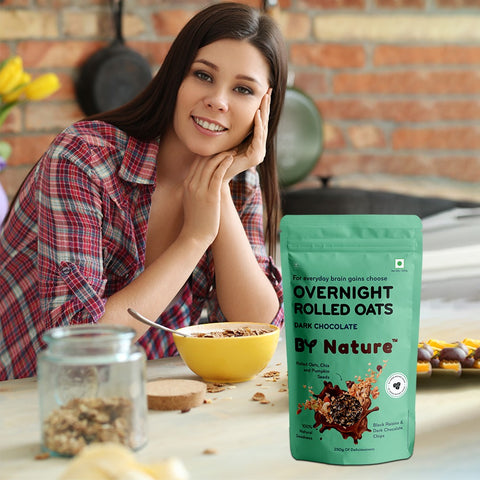 By Nature Overnight Rolled Oats - Dark Chocolate, 250g