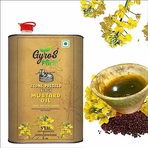 Gyros farm | Stone Cold Wood Pressed | Black Mustard Oil | Kacchi Ghani/Kolhu