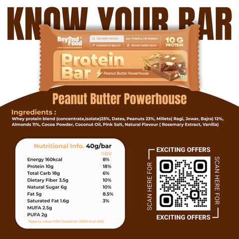 Beyond Food Protein Bar - Peanut | Pack of 6 | 6x40g