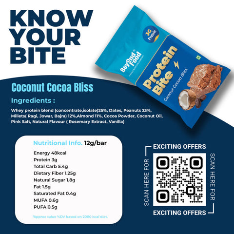 Beyond Food Protein Bites-Coconut | Pack of 20 | 20x12g