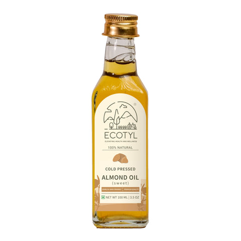 Ecotyl Cold Pressed Almond Oil - Sweet | For Haircare & Skincare | 100ml