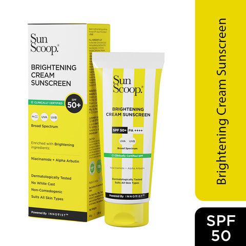 SunScoop Daily SPF 50 Sunscreen Cream | Hyaluronic Acid + Niacinamide | PA+++ - 45gm