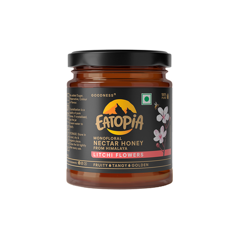 Eatopia 100% Pure Natural Honey Litchi Flower Monofloral Honey | No added Sugar | No Chemicals