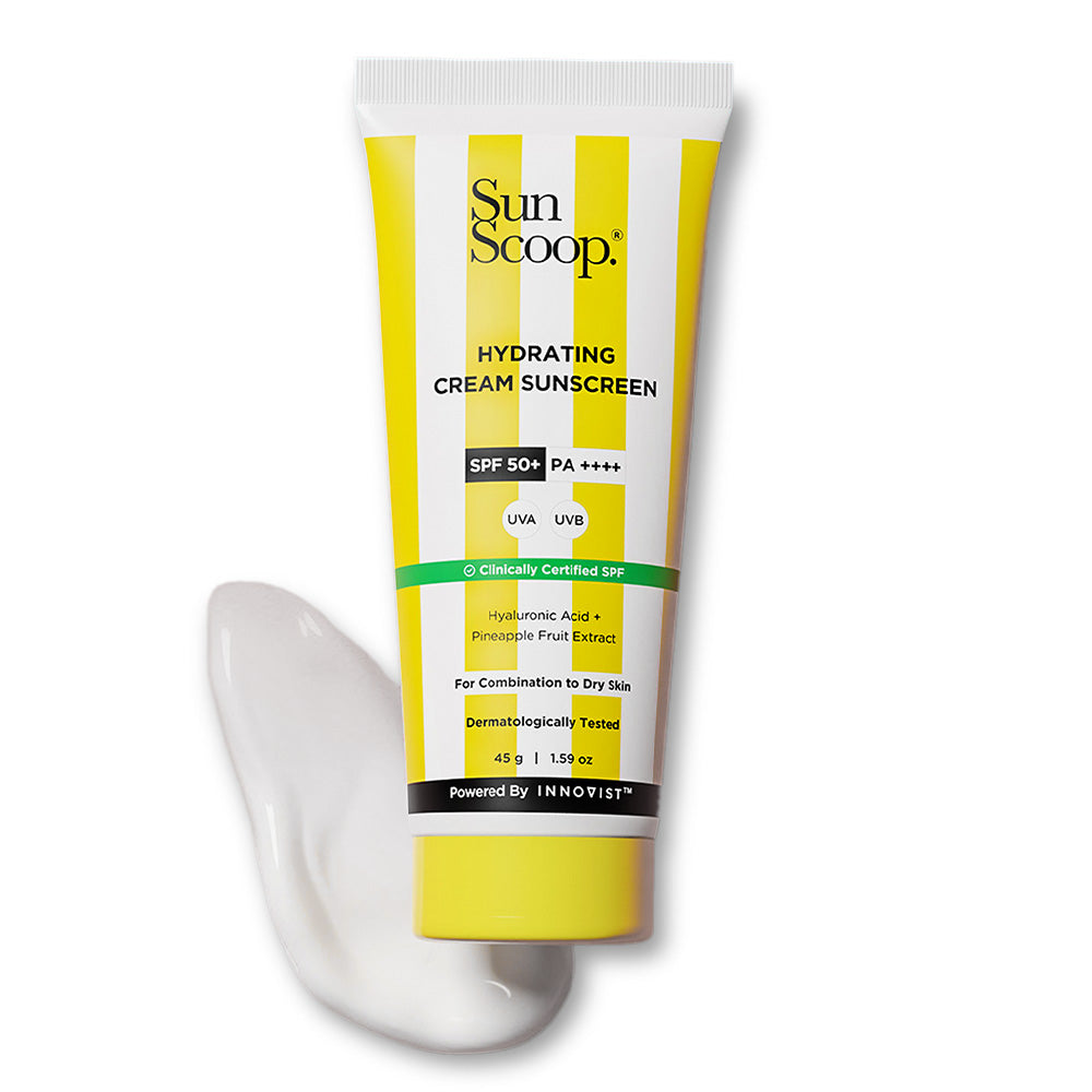 Sunscoop Hydrating Sunscreen | SPF 50+, PA++++ | Mineral Oil & Petroleum Free | 45g