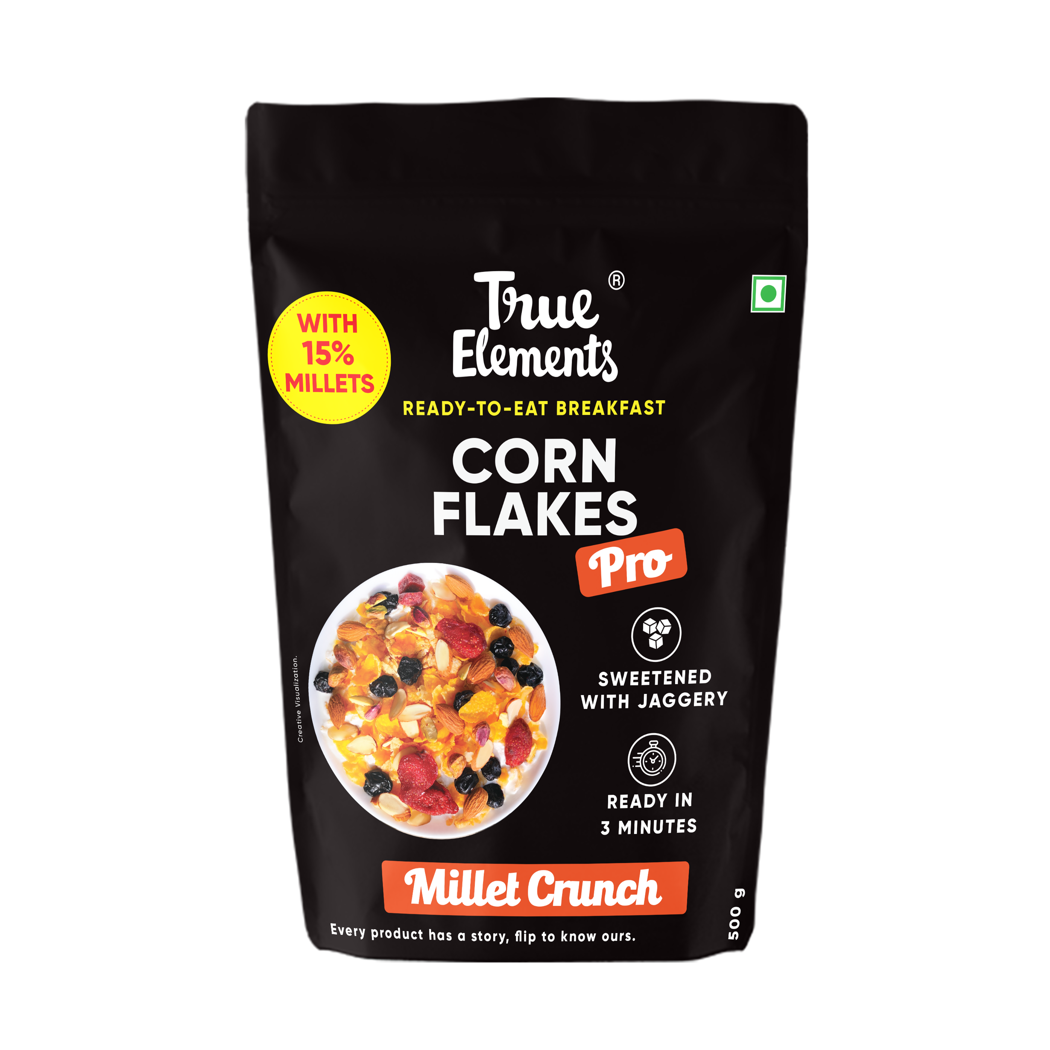 True Elements Corn Flakes Pro Millet Crunch