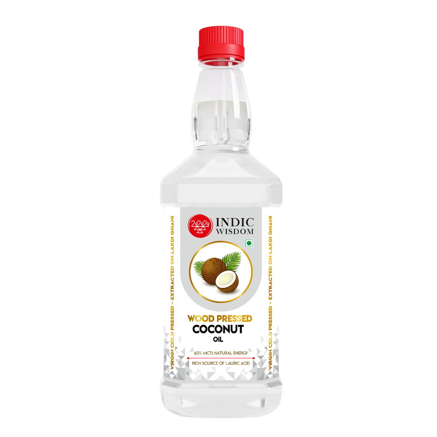 IndicWisdom Wood Pressed Virgin Coconut Oil (Cold Pressed Coconut Oil - Extracted on Wooden Churner)