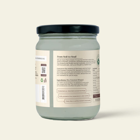 Soil Origin Wood Pressed Coconut Oil | 500 ML