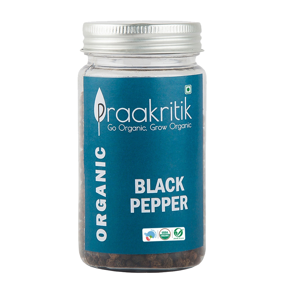 Praakritik Organic Black Pepper Whole | 100g