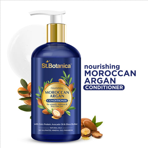 St.Botanica Moroccan Argan Hair Conditioner - With Organic Argan Oil & Vitamin E (No Sulphate, Paraben) 300ml