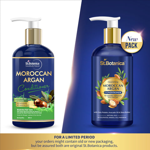 St.Botanica Moroccan Argan Hair Conditioner - With Organic Argan Oil & Vitamin E (No Sulphate, Paraben) 300ml