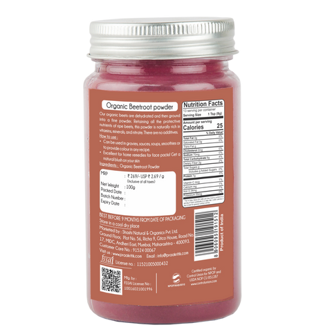 Praakritik Natural  Beet Root Powder 100 G