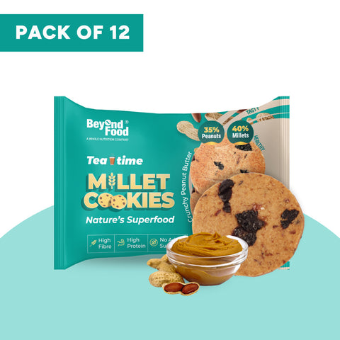 Beyond Food Millet cookies - Assorted | Pack of 12 | 12x30g