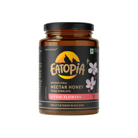 Eatopia 100% Pure Natural Honey Litchi Flower Monofloral Honey | No added Sugar | No Chemicals