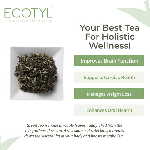 Ecotyl Green Tea Leaves | Natural | Handpicked | 180g