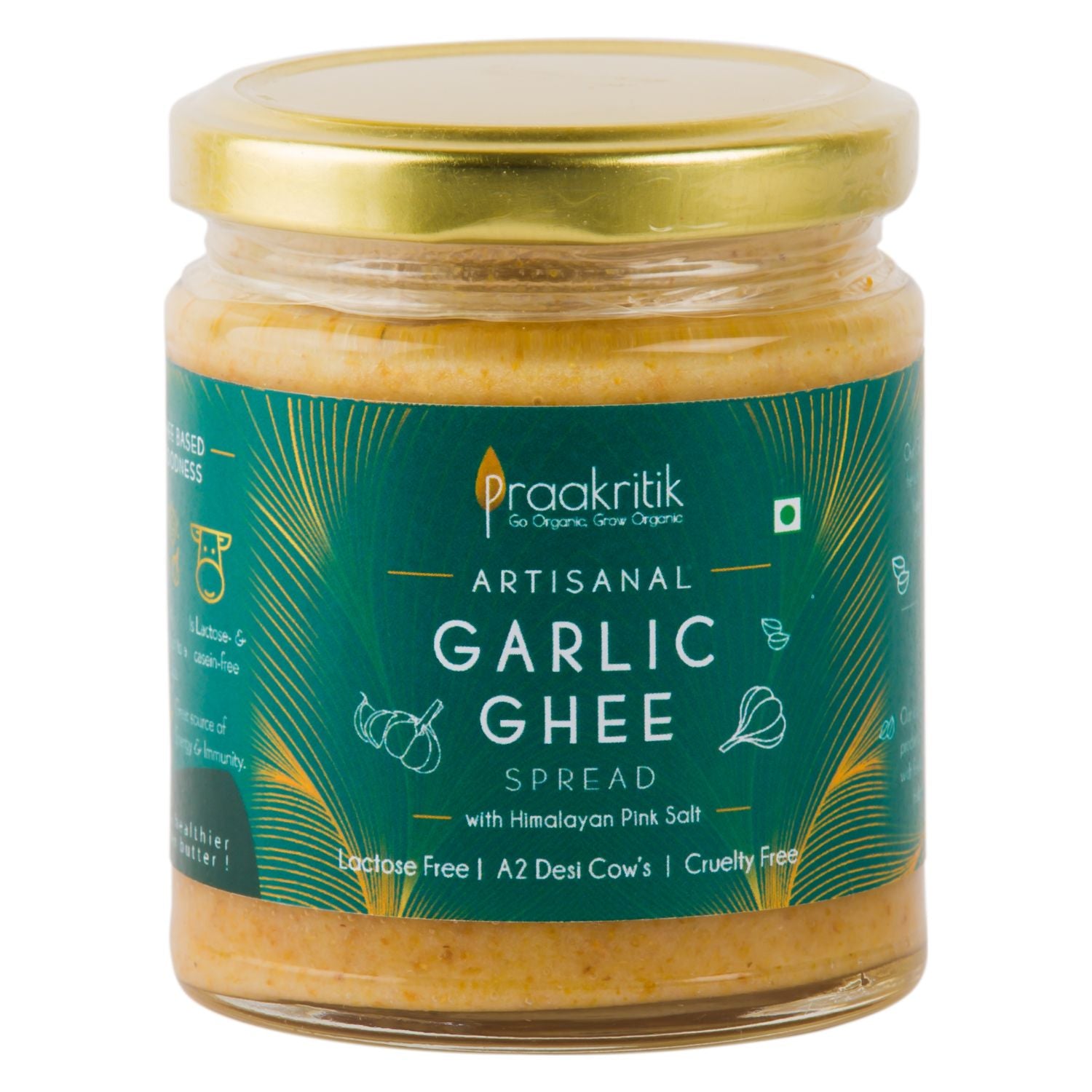 Praakritik Artisanal Garlic Ghee Spread With Himalayan Pink Salt