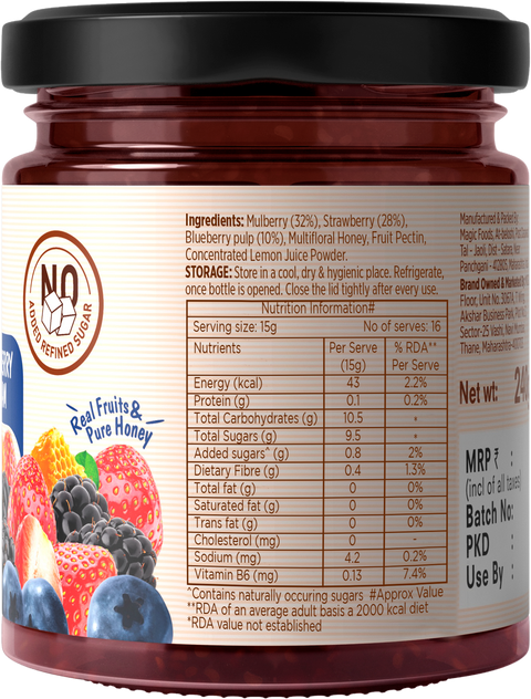 Eatopia Mixedberry honey jam + Jackfruit Almonds-60g (free)