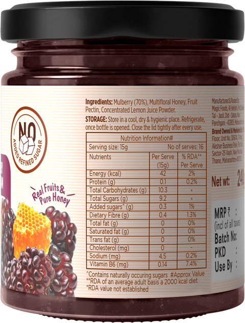 Eatopia Mulberry honey jam + Jackfruit Almonds-60g (free)