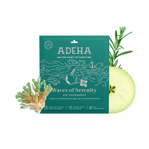 Adeha Air Freshener Pack of 6 Waves of Serenity for Bathroom, wardrobe and Car