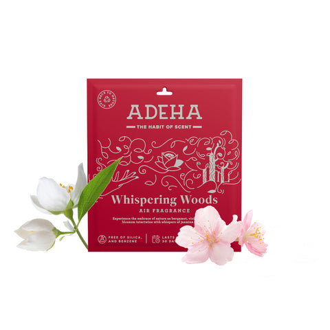 Adeha Air Freshener Pack of 6 Whispering Woods for Bathroom, wardrobe and Car