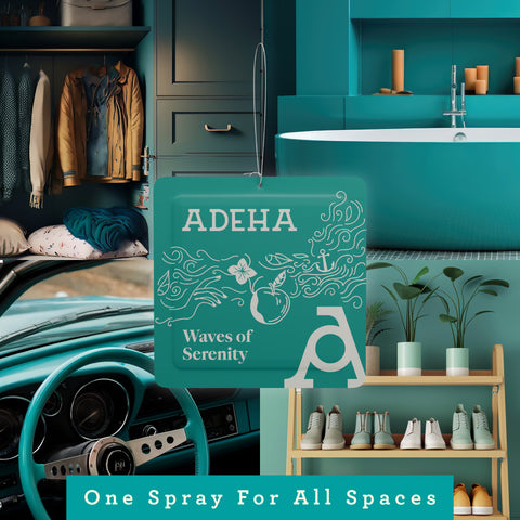 Adeha Air Freshener Pack of 6 Waves of Serenity for Bathroom, wardrobe and Car