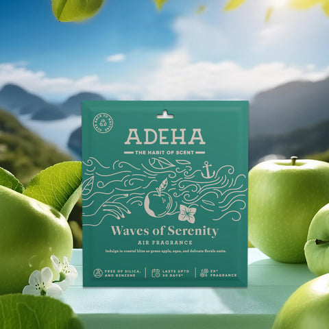 Adeha Air Freshener Pack of 6 Waves of Serenity for Bathroom, wardrobe and Car