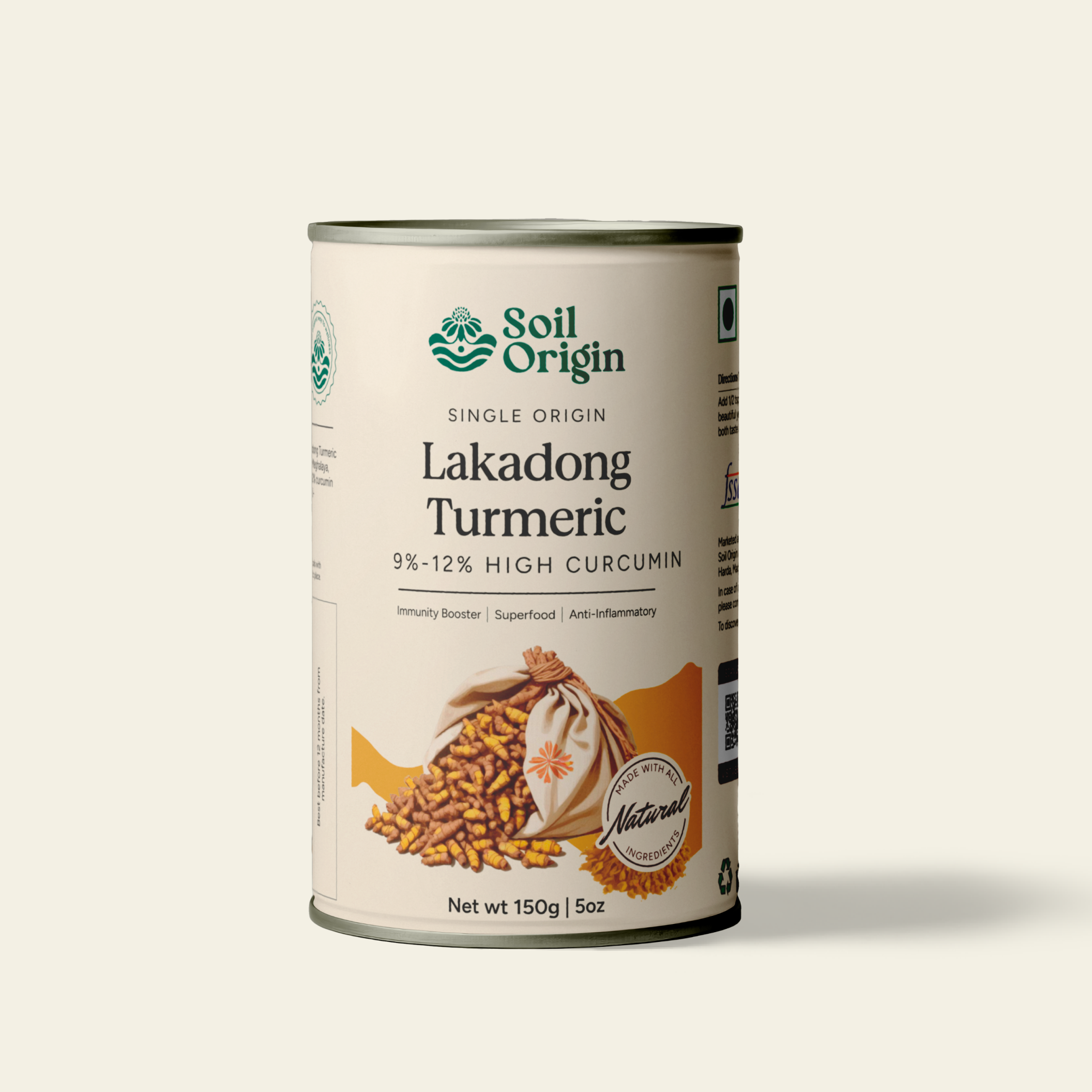 Soil Origin Lakadong Turmeric | 150  gm