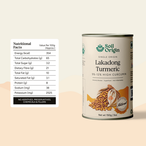 Soil Origin Lakadong Turmeric | 150  gm