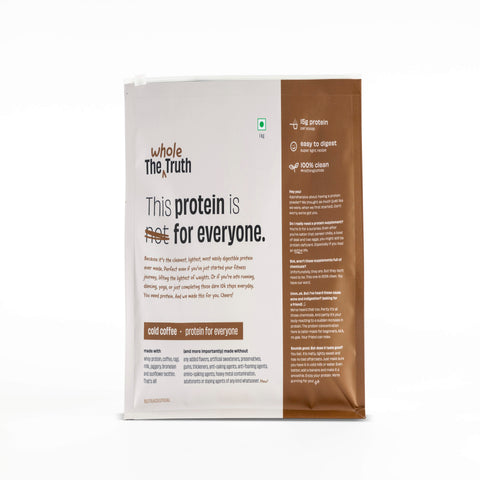 The Whole Truth Protein for Everyone | Beginners Protein Powder | Cold Coffee 1 kg | 15g Protein/Scoop | Clean, Light & Easy to Digest | No Artifical Flavours & No Artificial Sweetener