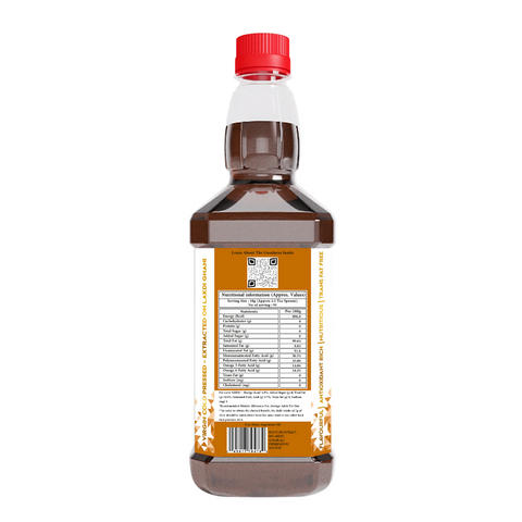 IndicWisdom Wood Pressed Mustard Oil (Cold Pressed Mustard Oil - Extracted on Wooden Churner)