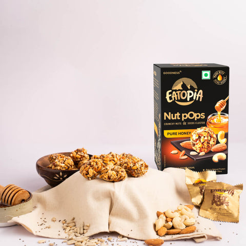 Eatopia Energy Snacks made with Nuts, Seeds, Real Fruits Mango chia +jackfruit Almonds +Dates & nuts + Nut Pops-400g