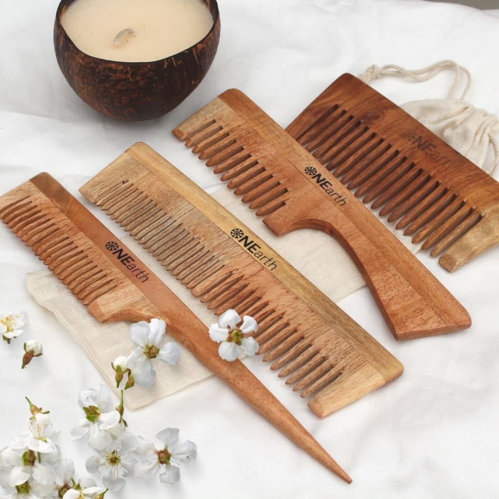 ONEarth Organic Neem Wood Combs