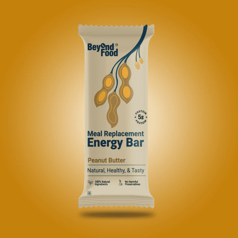 Beyond Food Meal Replacement Energy Bars - Peanut Butter | Pack of 6 | 6x50g