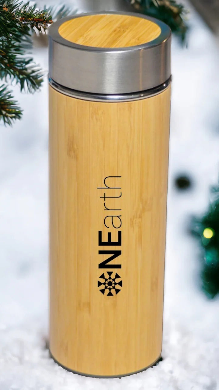 ONEarth Bamboo Steel Bottle (450 Ml)